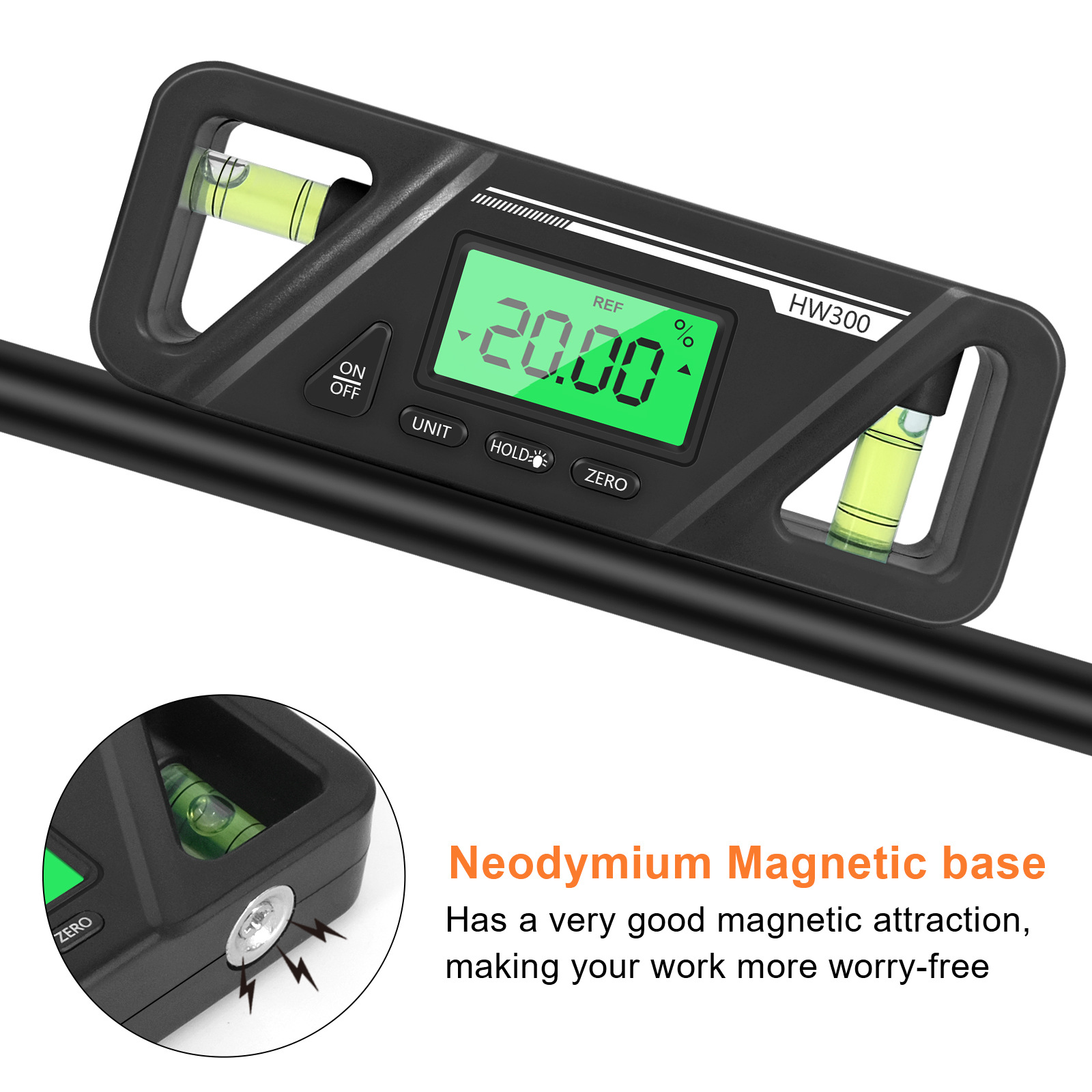 Electronics & Gadgets Charging Gocable 8 In 1 Edc 100W Cable - Digital Protractor Angle Finder Magnetic Inclinometer