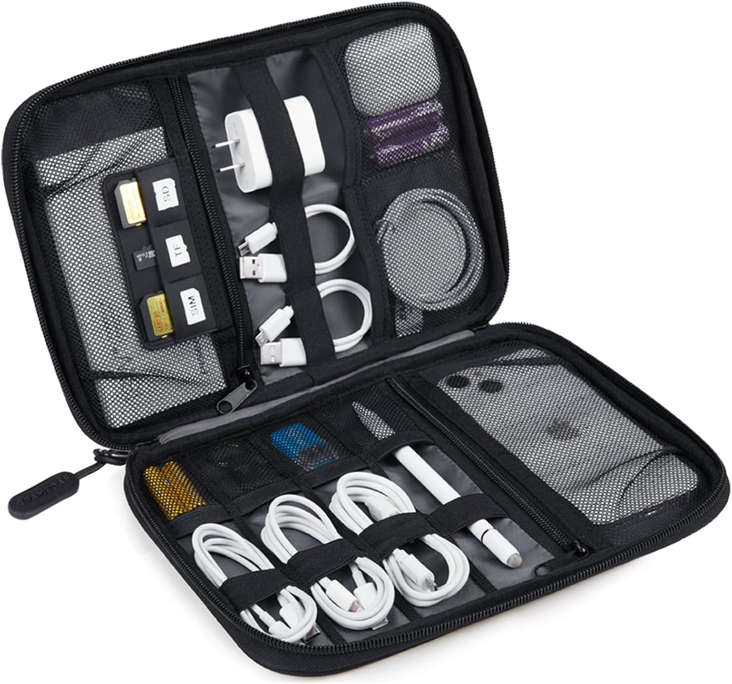 Electronics & Gadgets Charging Gocable 8 In 1 Edc 100W Cable - Large Electronics Travel Organizer Case, Tech