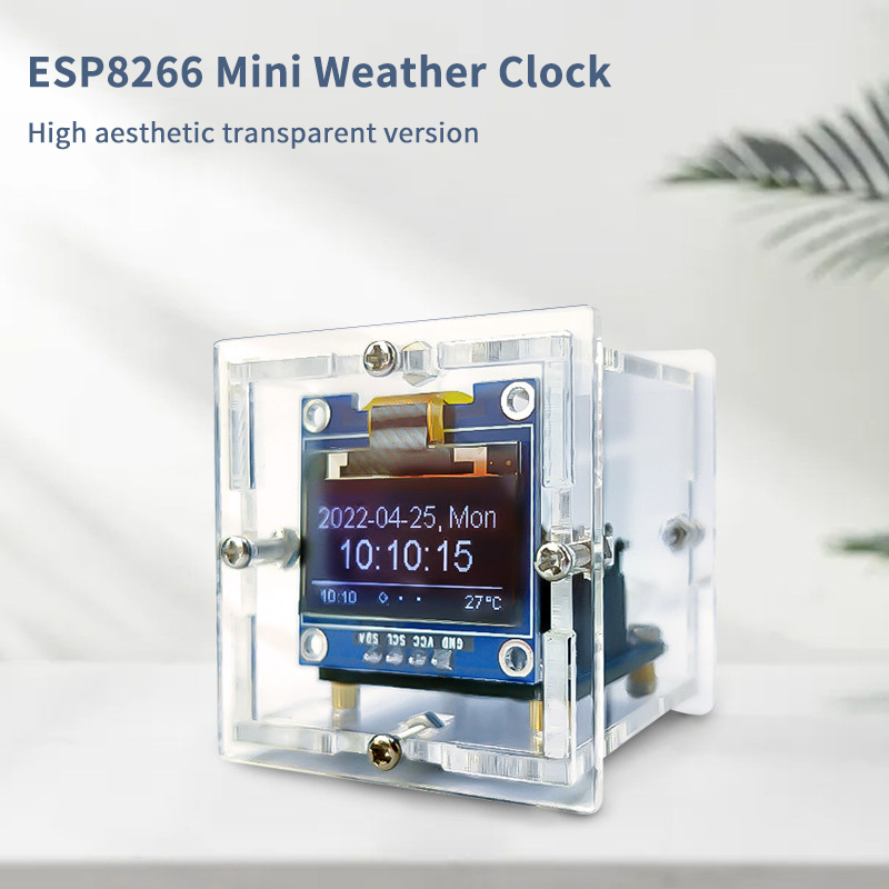 ESP8266 Mini Weather Clock Kit - Diy Electronics Gadgets recensie en prijs