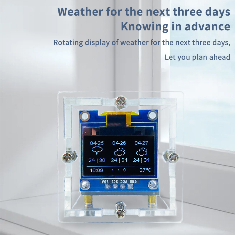 ESP8266 Mini Weather Clock Kit - Diy Electronics Gadgets recensie en prijs