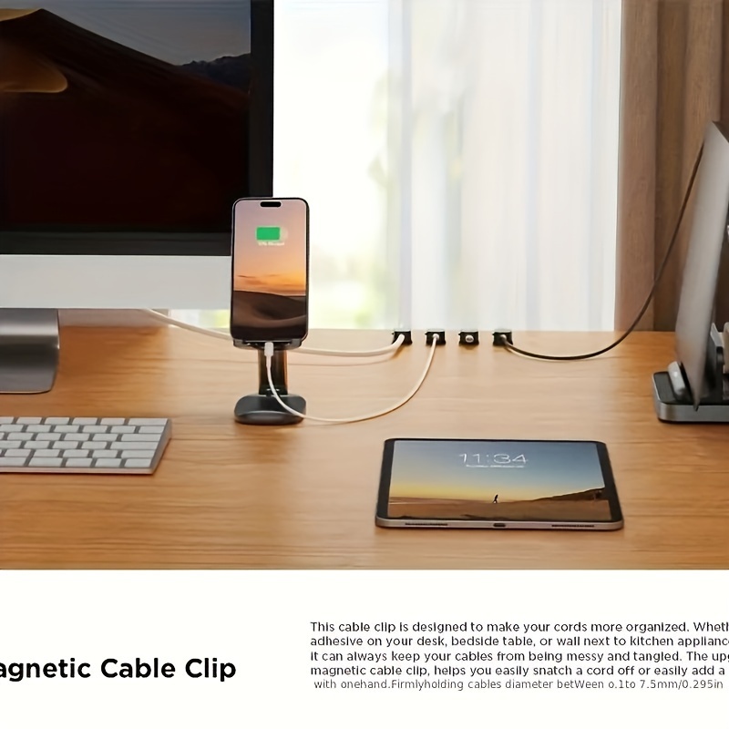 6/12Pcs PP Magnetic Cable Clip - Magnetic Charging Cable recensie en prijs