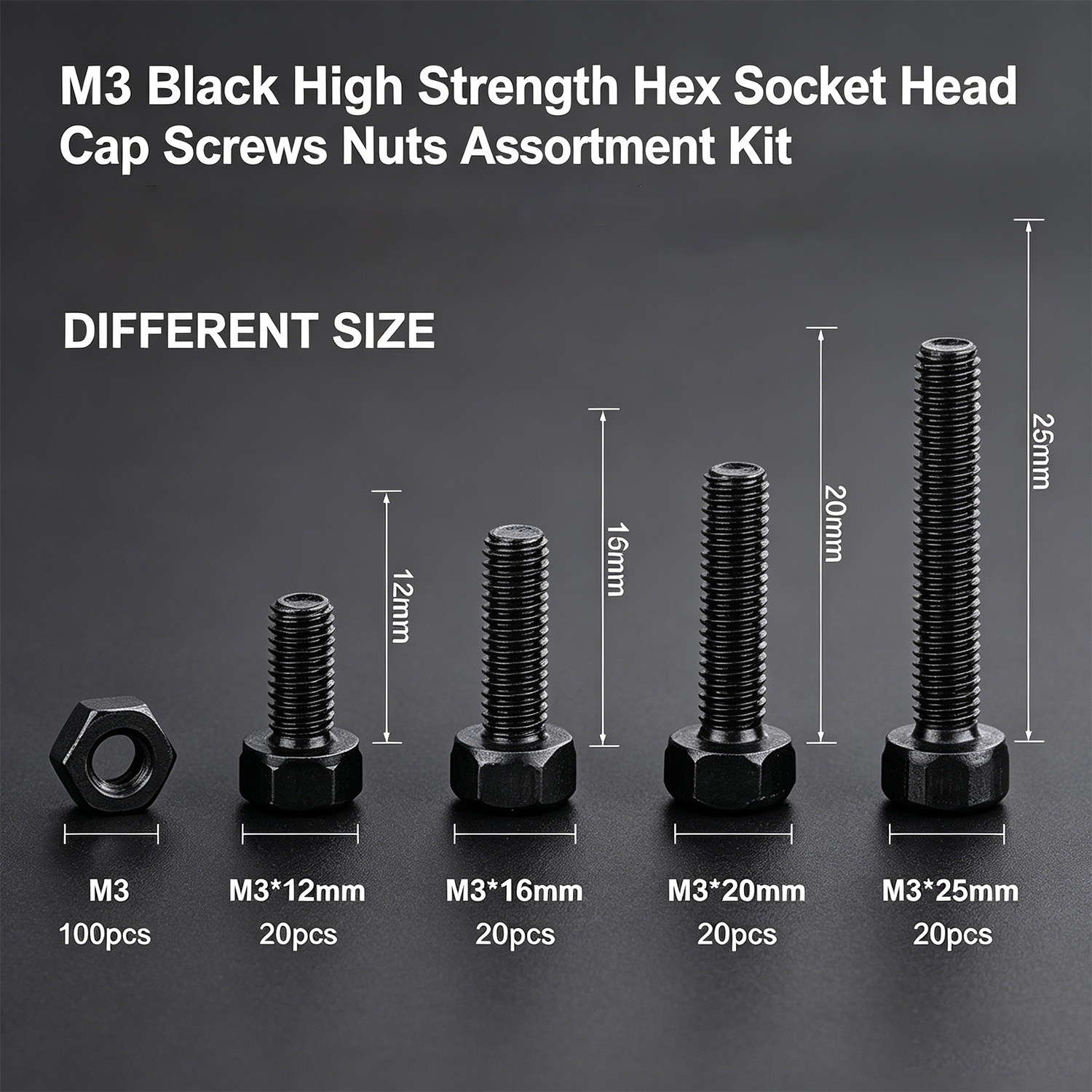 M3 Black Hex Socket Head Cap S - Diy Electronics Gadgets recensie en prijs
