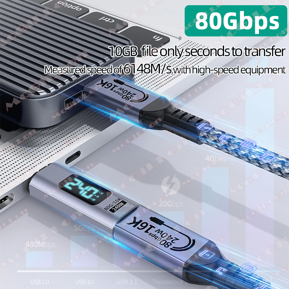 USB4.0 240W 80Gbps Thunderbolt - Magnetic Charging Cable recensie en prijs