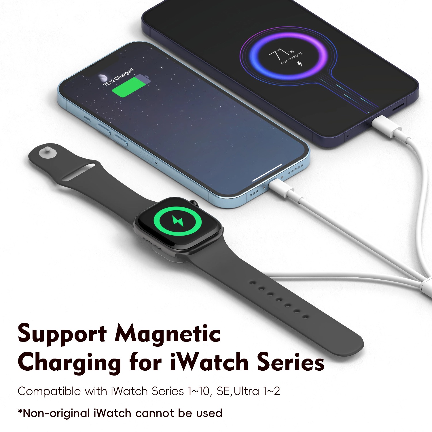 3 in 1  Magnetic Watch Charger - Magnetic Charging Cable recensie en prijs