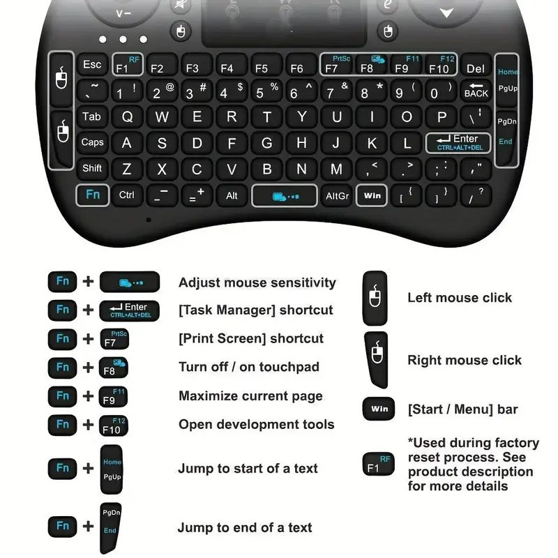 Mini Wireless Keyboard 2.4GHz  - Mini Pc Windows recensie en prijs