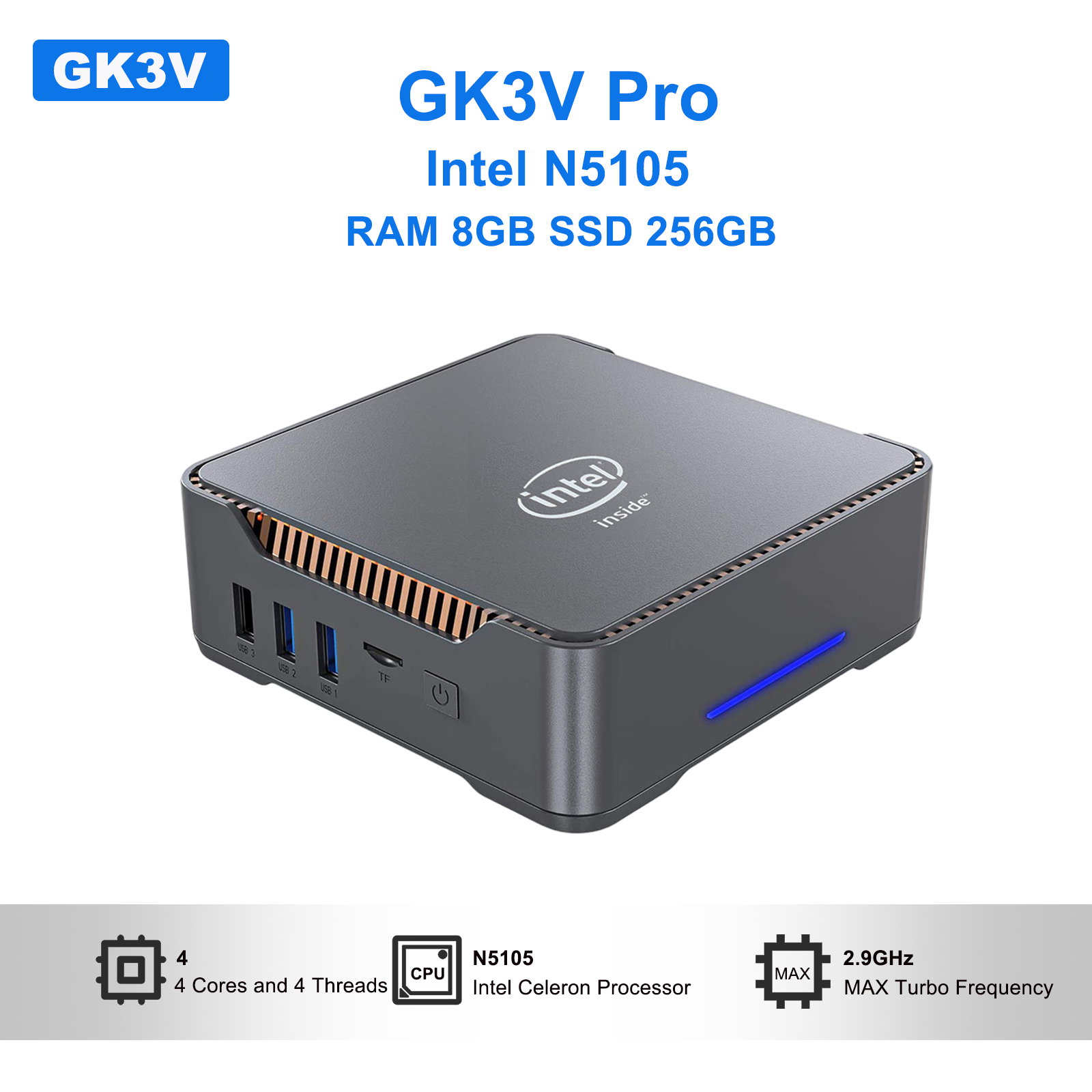 GK3V Pro mini pc Intel N5105 R - Mini Pc Windows recensie en prijs