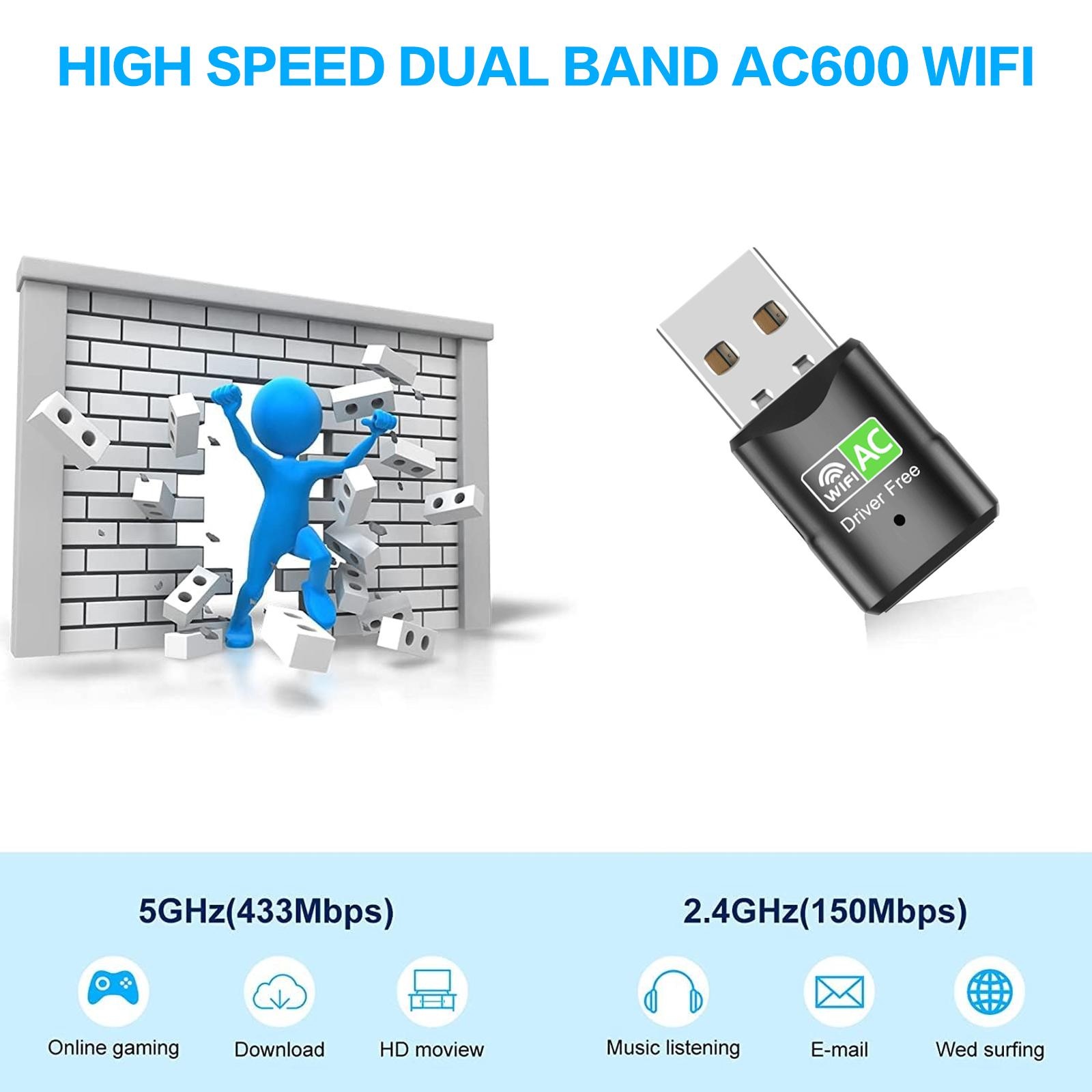 AC600 USB WiFi Adapter, Dual B - Mini Pc Windows recensie en prijs