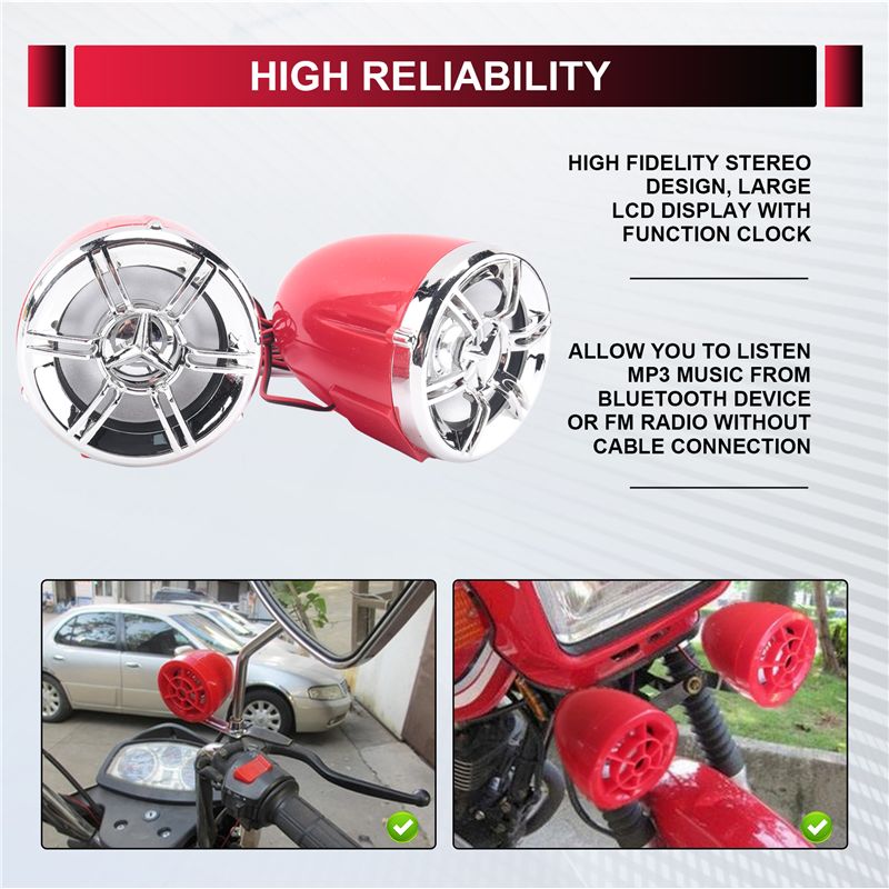 Motorcycle Audio Stereo Speake - Bluetooth Speaker Waterproof recensie en prijs