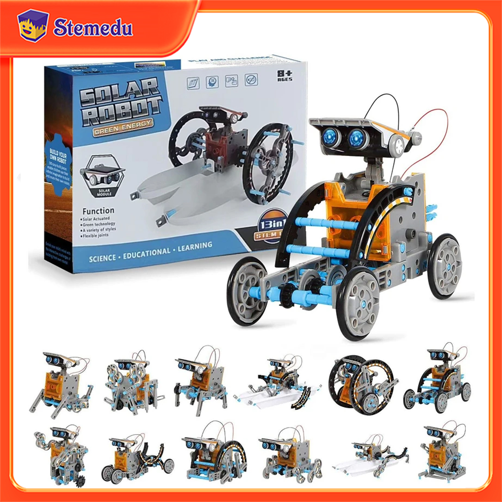 13 in 1 Solar Powered Robot Sc - Diy Electronics Gadgets recensie en prijs